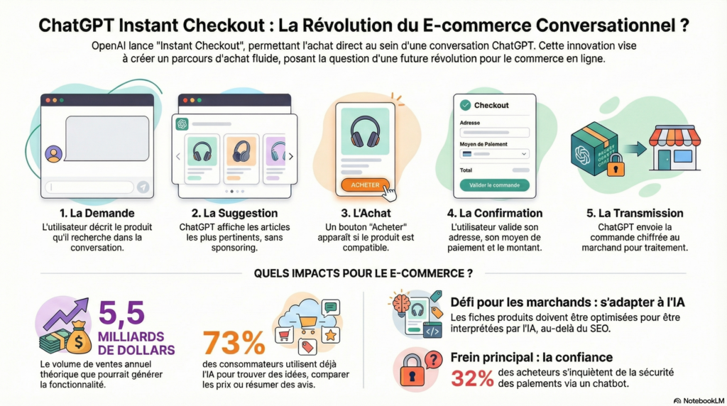 infographie chatgpt instant checkout